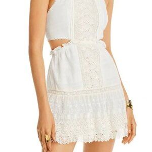 Loveshack Fancy White Halter Dress